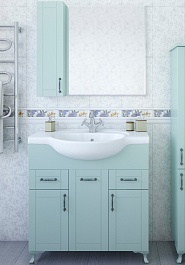 Sanflor Мебель для ванной Глория 85 L серая матовая – фотография-1